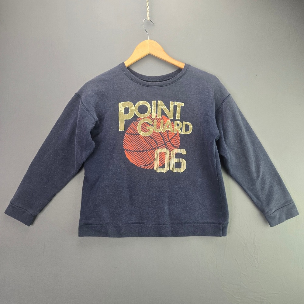 Hanes Sweatshirt Youth L 12/14 Navy Blue Basketball Point Guard 06 Graphic